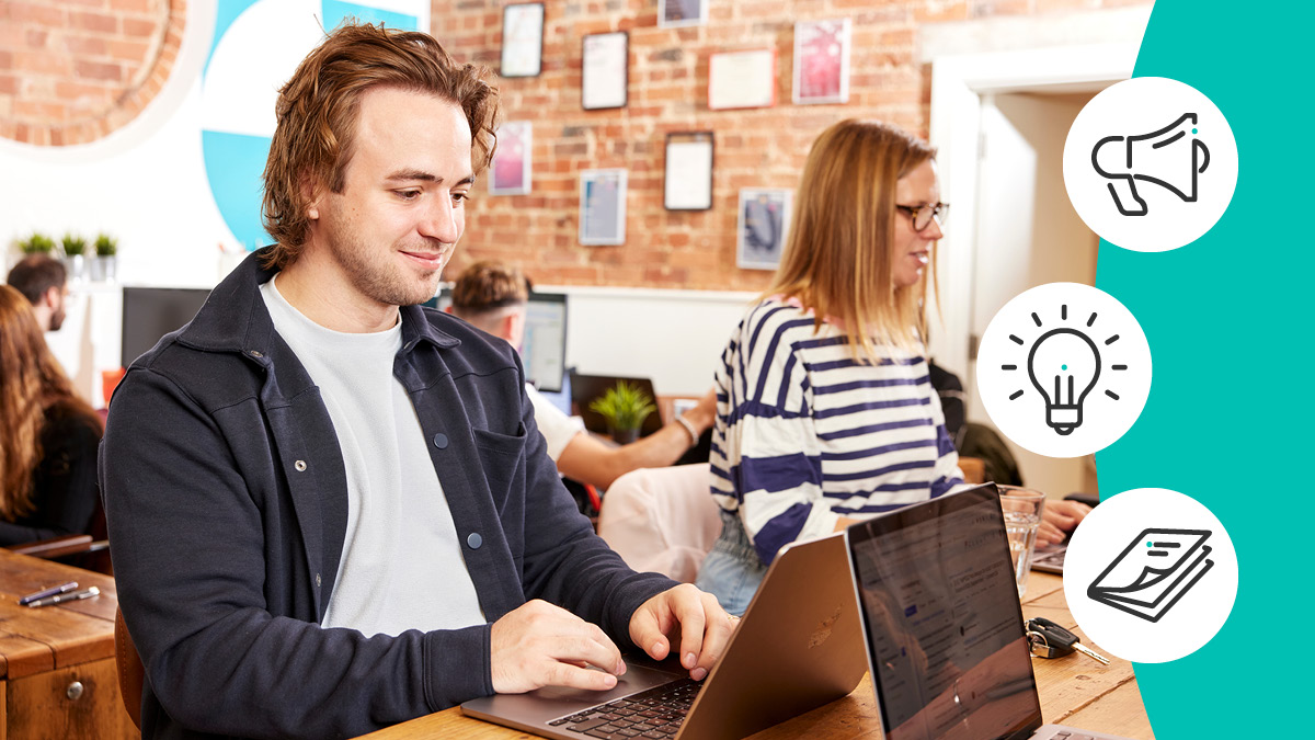 Image of person typing on laptop