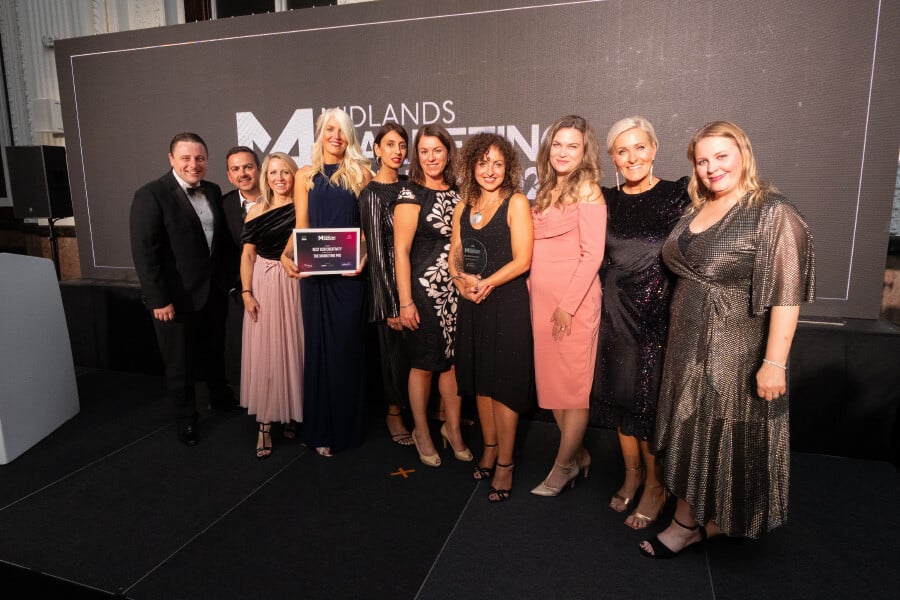 The Marketing Pod winning the 2024 midland marketing awards